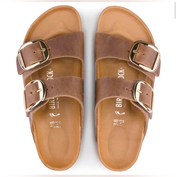 BIRKENSTOCK Arizona Big Buckle Sandal in Cognac - Picture 3 of 6